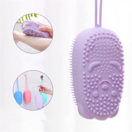 Silicone Bubble Bath Brush, Double Sided Soft Deep Cleaning Bubble Brush