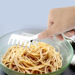 Stainless Steel Spaghetti Tongs Noodles Pasta Clip Kitchen Cooking