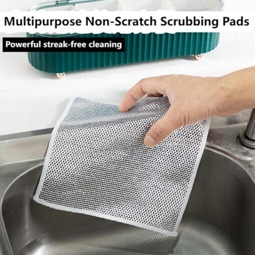 3pcs Non-Scratch Scrubbing Wire Dishwashing Cloth