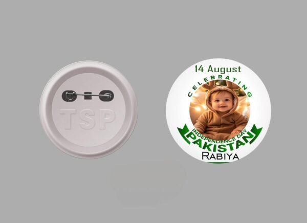 14 august badges Customized your picture and name BADGE Independence Day 14 August Badges Customize Your Picture-Pakistan Day-Azaadi Din-