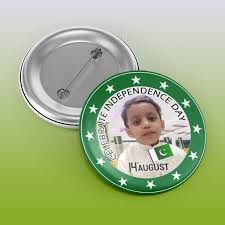 14 august badges Customized your picture and name BADGE Independence Day 14 August Badges Customize Your Picture-Pakistan Day-Azaadi Din-